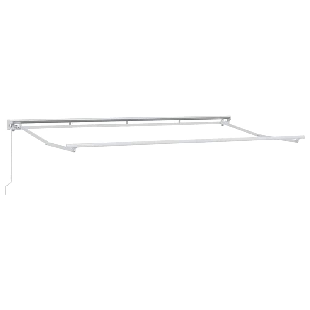 Skrovita tenda Plava i bijela 400 x 200 cm Poliester i aluminij