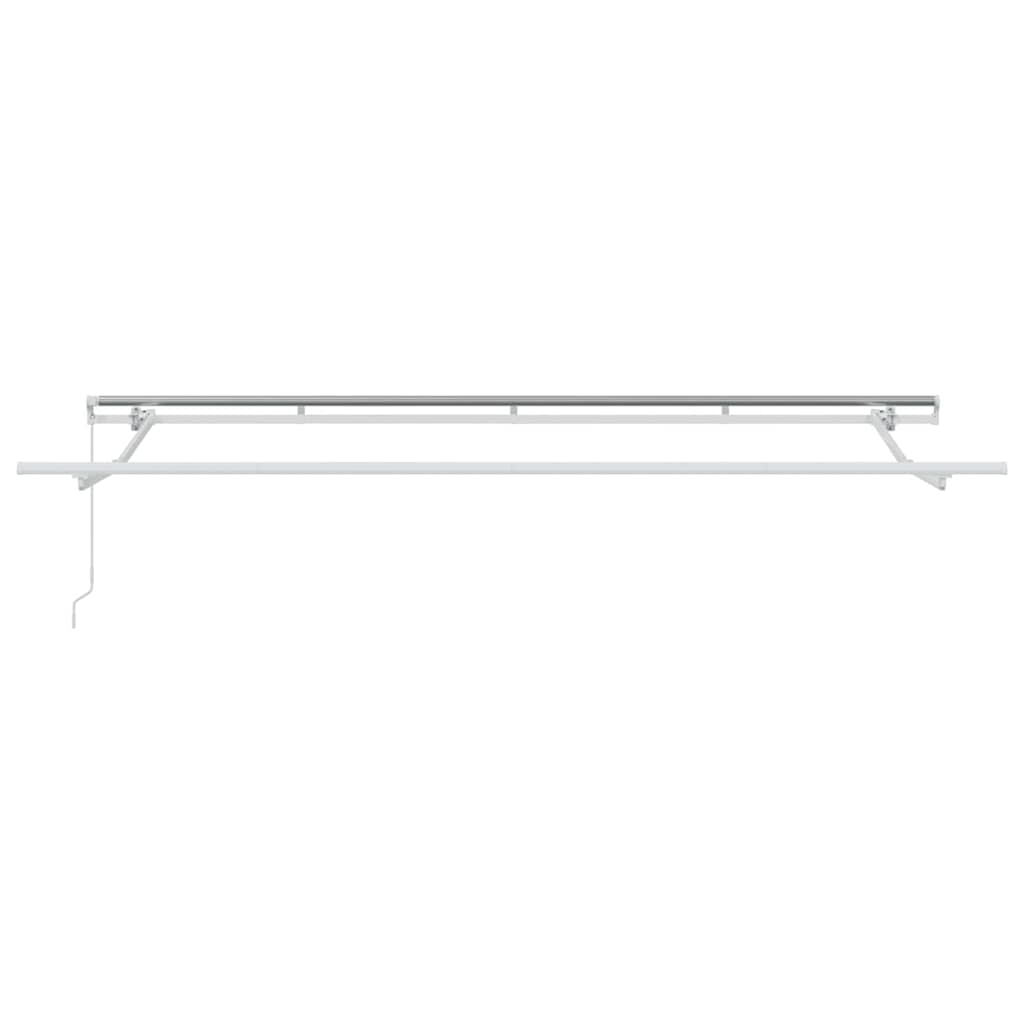 Skrovita tenda Plava i bijela 400 x 200 cm Poliester i aluminij