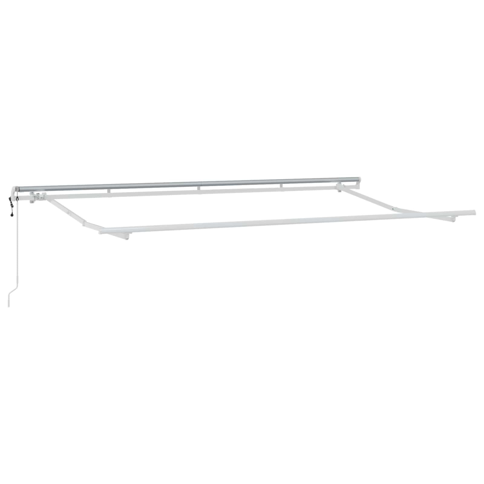 Skrovita tenda Krema 400 x 200 cm Poliester i aluminij