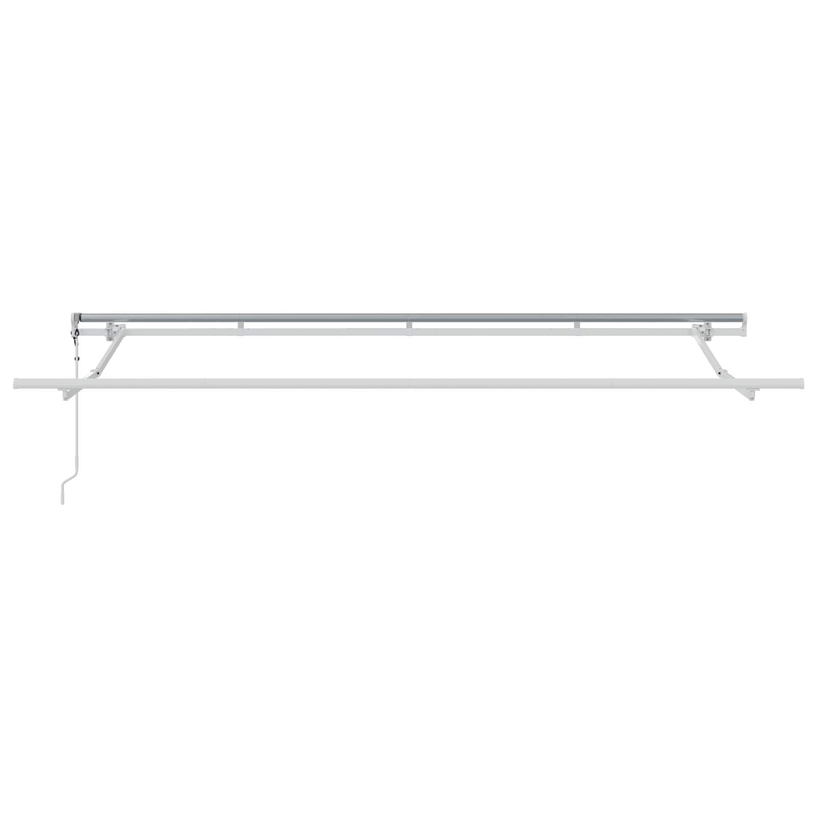 Skrovita tenda Krema 400 x 200 cm Poliester i aluminij