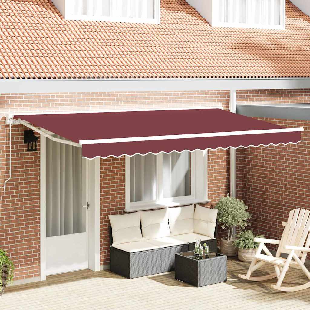 Okvir tende Tamno crvena 400 x 200 cm Poliester s PU premazom