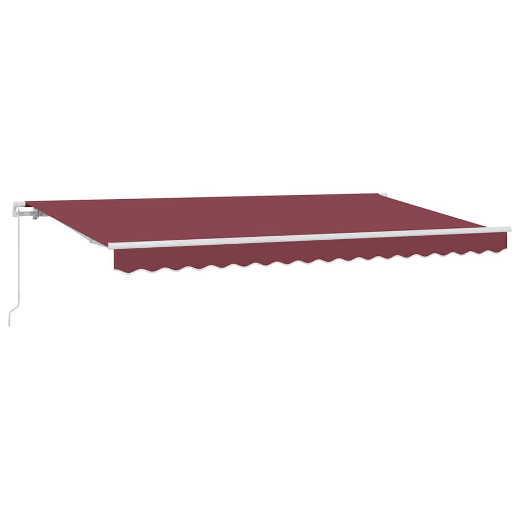 Skrovita tenda Tamno crvena 400 x 200 cm tkanina