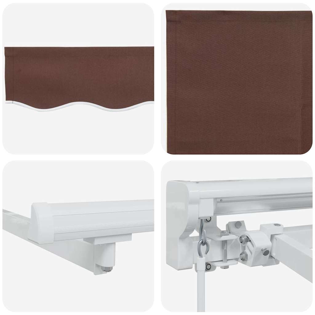 Okvir tende Smeđa 400 x 200 cm Poliester s PU premazom