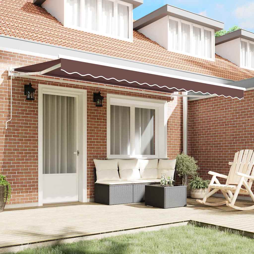 Okvir tende Smeđa 400 x 200 cm Poliester s PU premazom