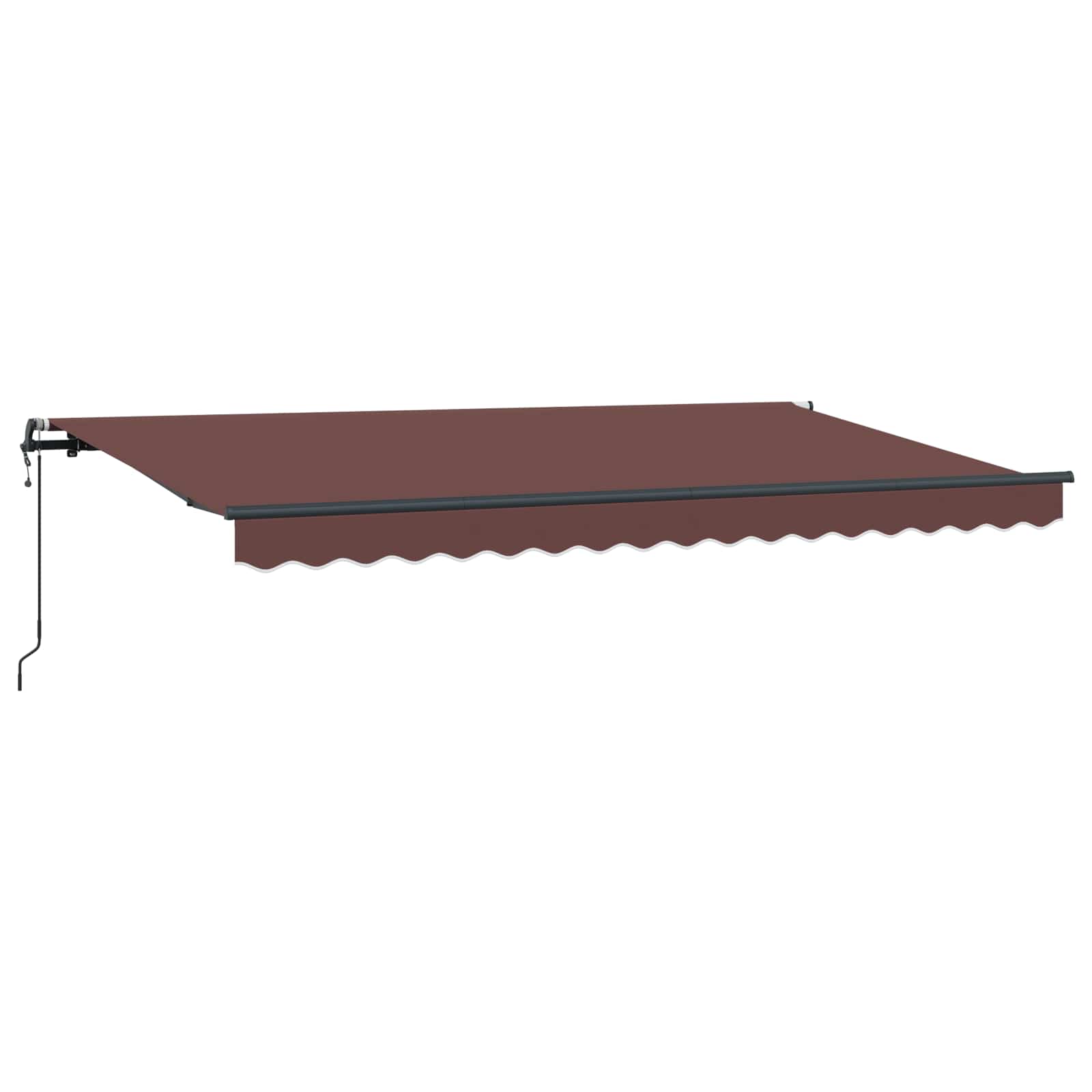 Skrovita tenda Smeđa 400 x 200 cm tkanina