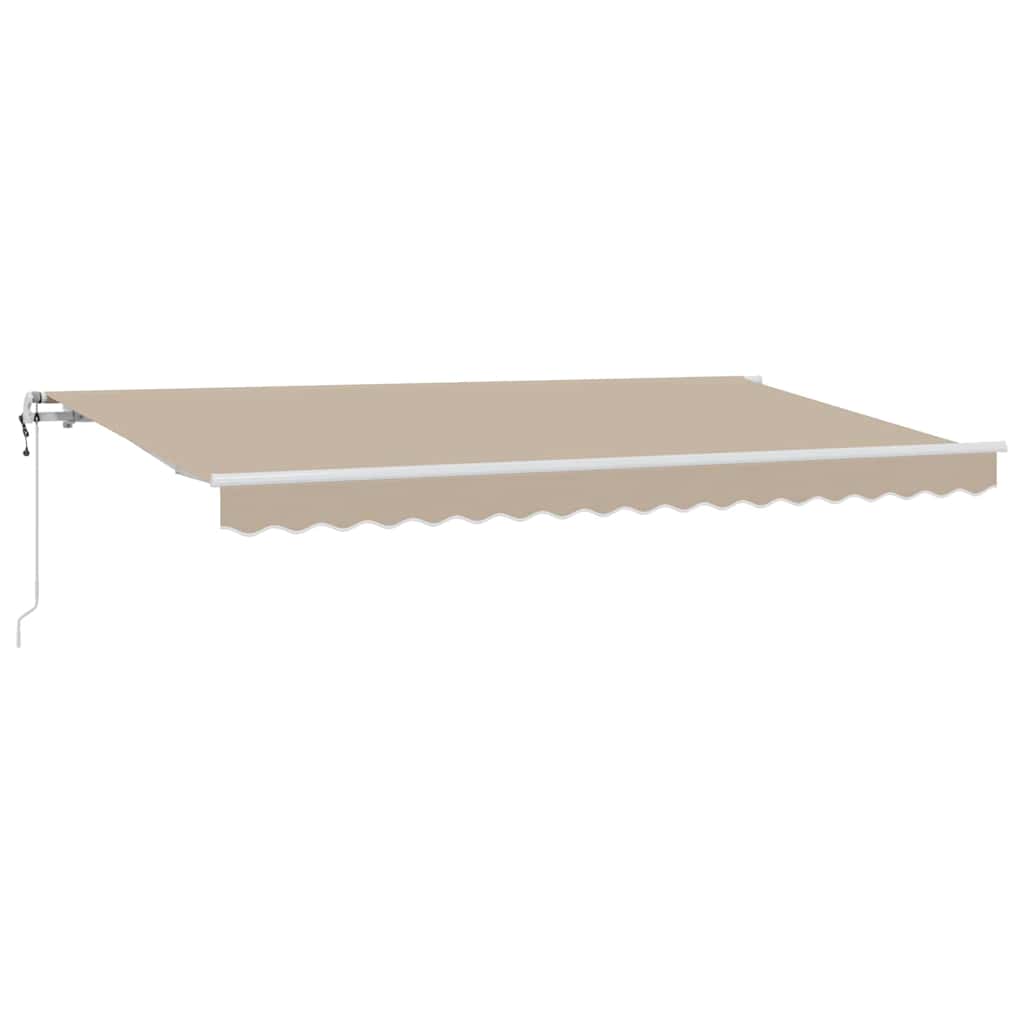 Skrovita tenda Bež 400 x 200 cm tkanina