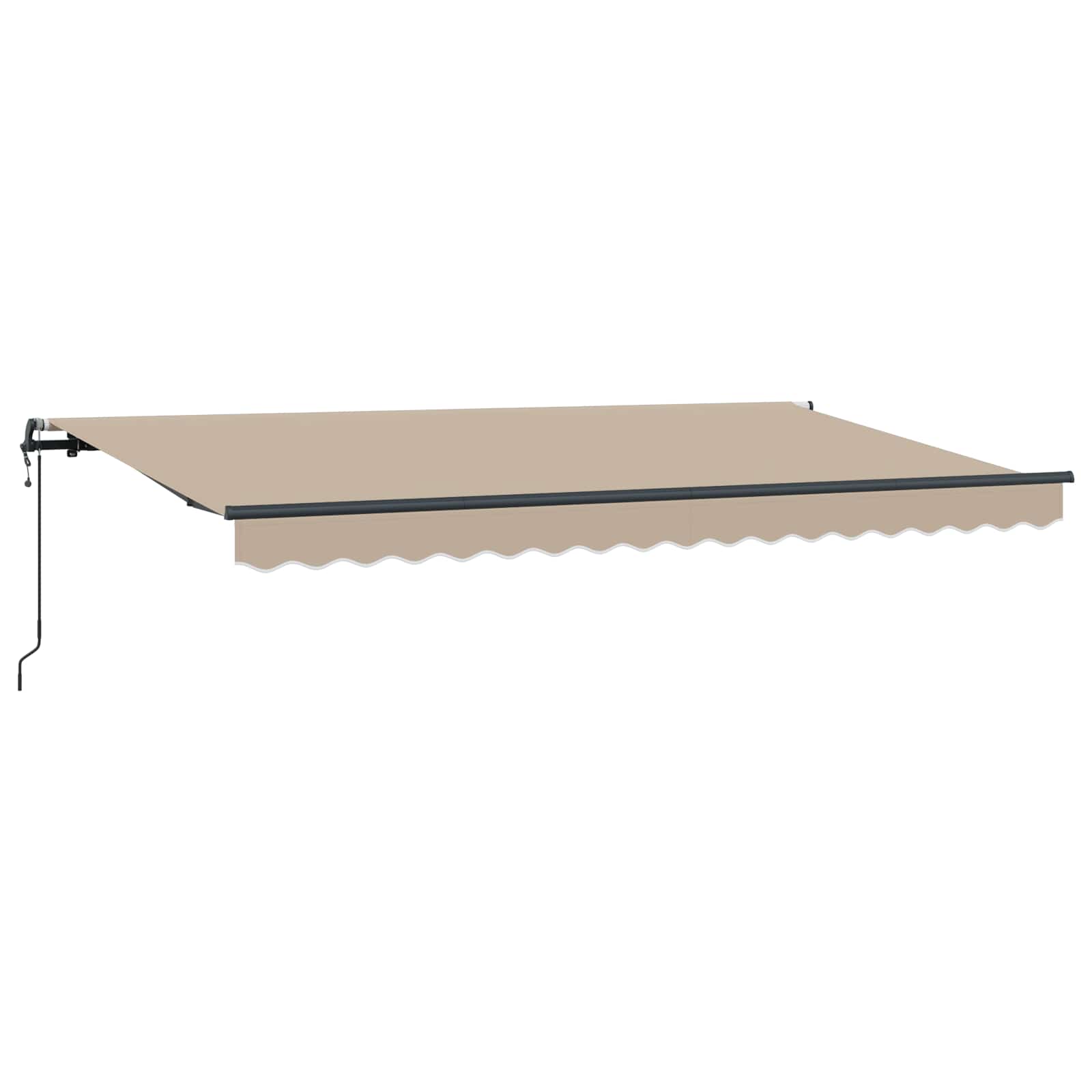 Skrovita tenda Bež 400 x 200 cm tkanina