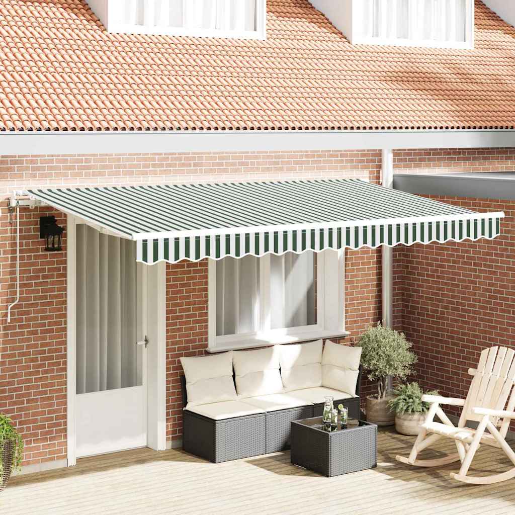 Skrovita tenda Zelena 400 x 200 cm tkanina
