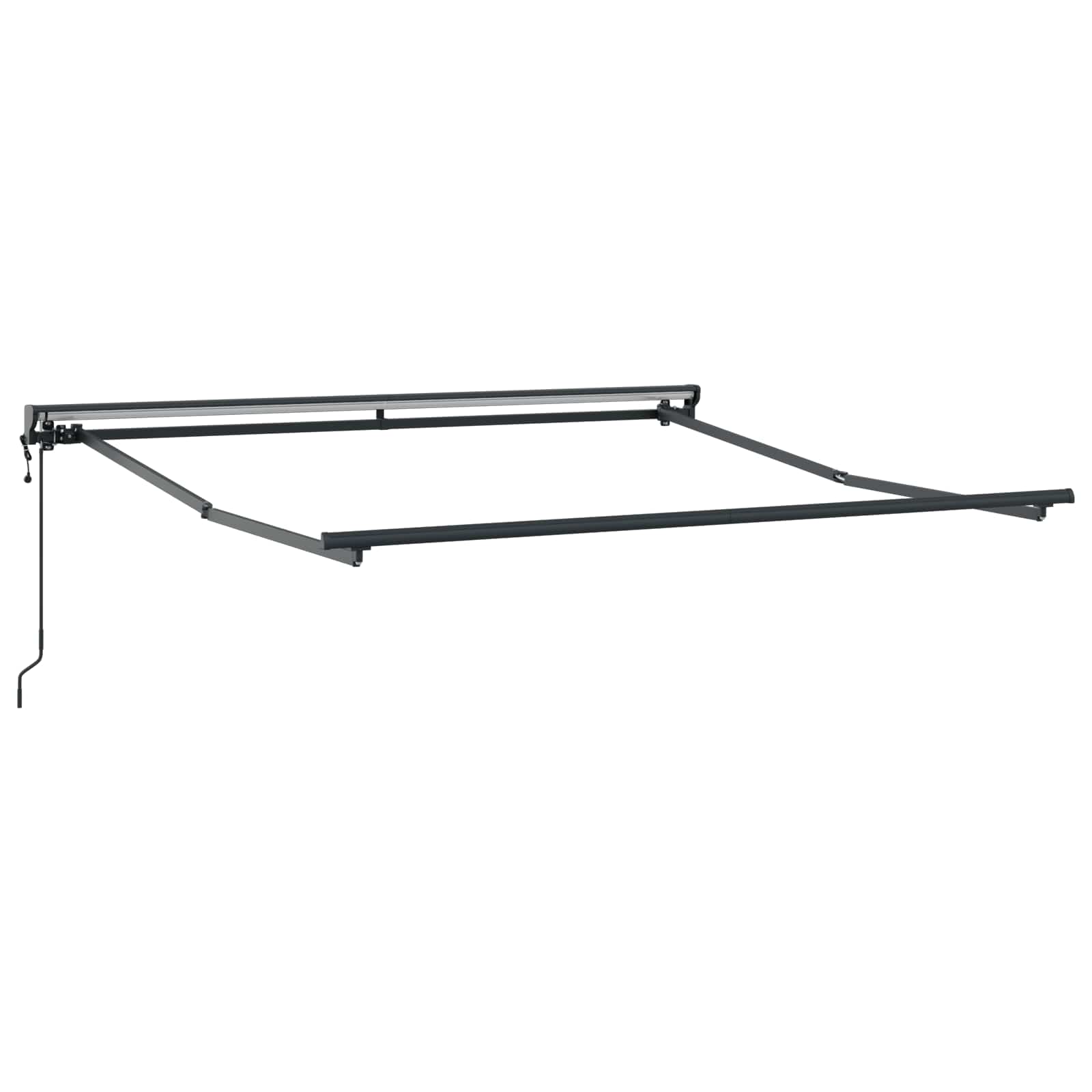 Skrovita tenda Krema 300 x 250 cm Poliester i aluminij