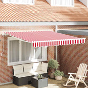 Povlačivi tende Crvena i bijela 300 x 250 cm