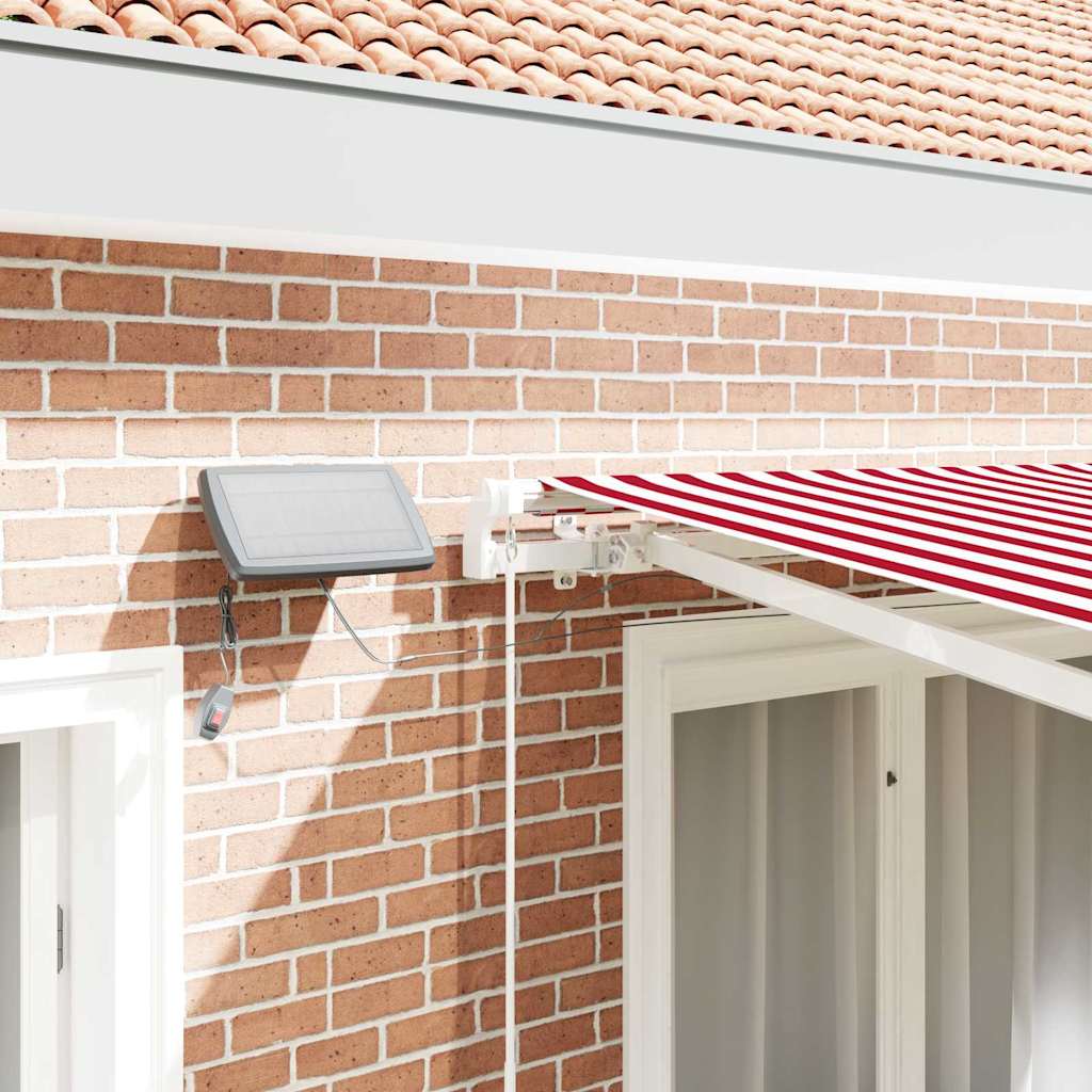 Povlačivi tende Crvena i bijela 300 x 250 cm Tkanina i Aluminij