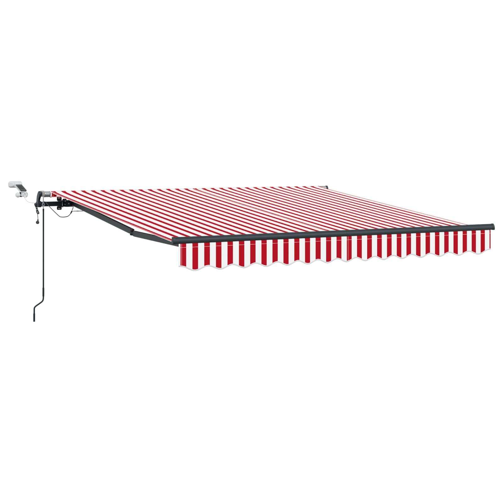 Povlačivi tende Crvena i bijela 300 x 250 cm Poliester