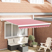 Povlačivi tende Crvena i bijela 300 x 250 cm Platno i Aluminij