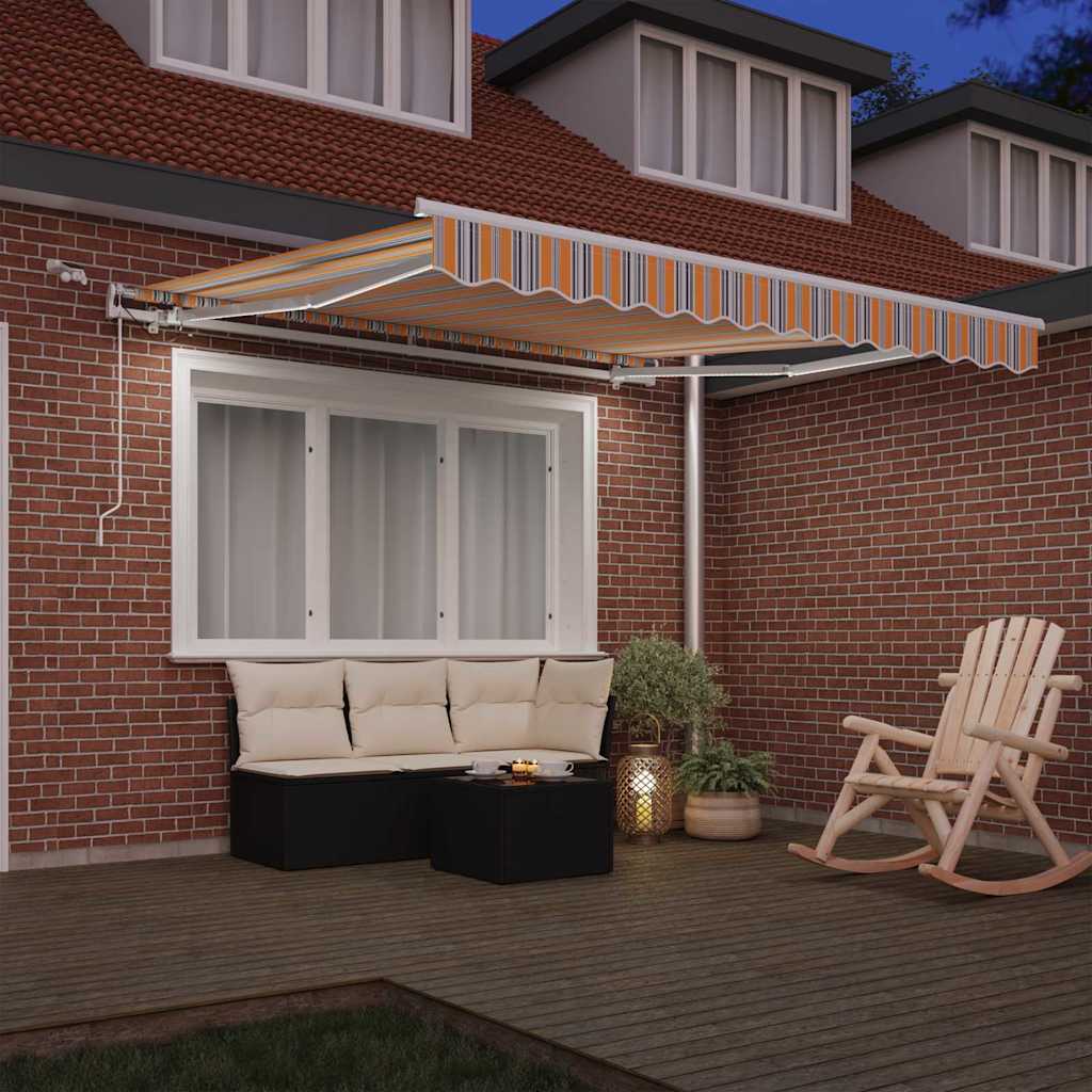 Skrovita tenda Šareni 300 x 250 cm Poliester i metal