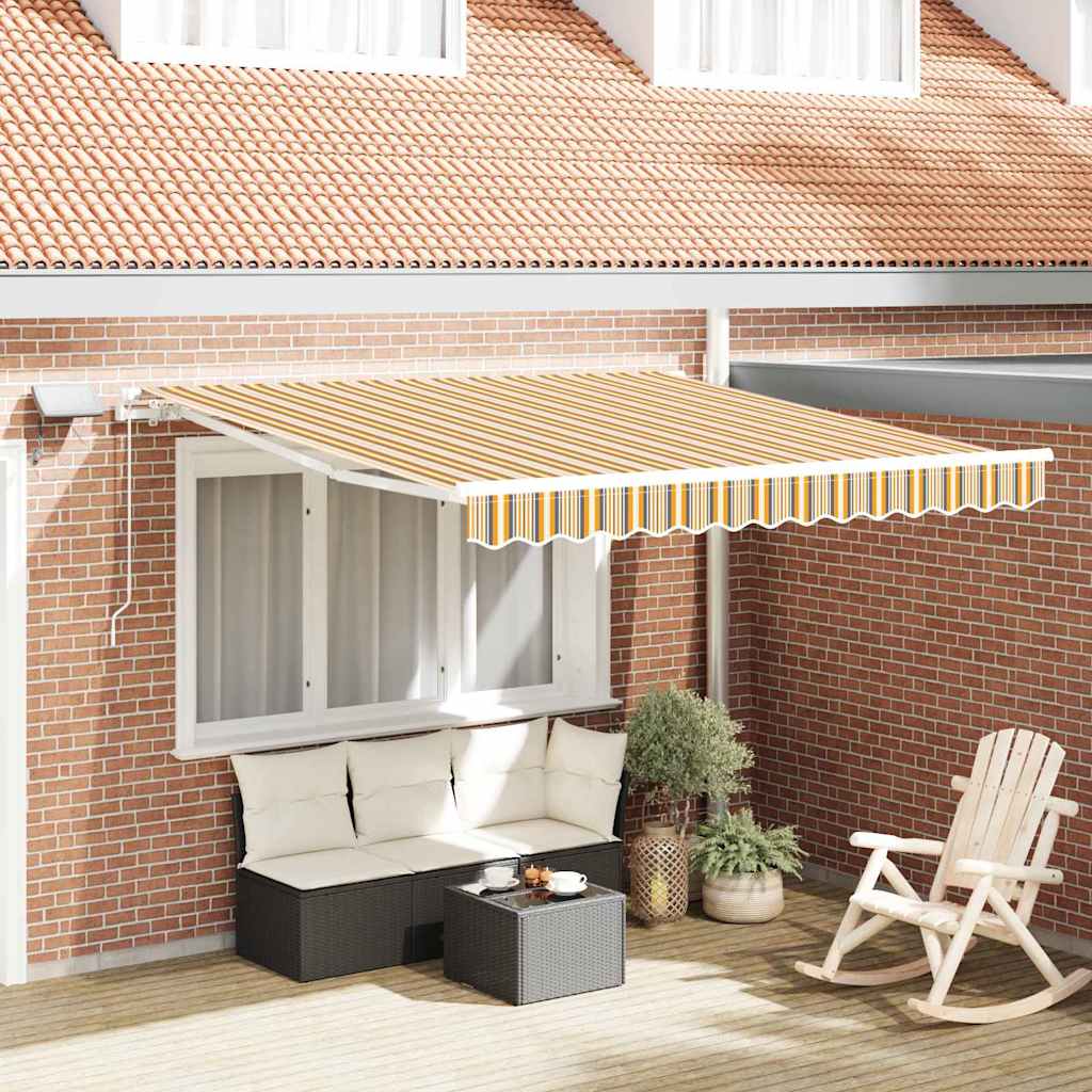 Skrovita tenda Šareni 300 x 250 cm Tkanina i čelik