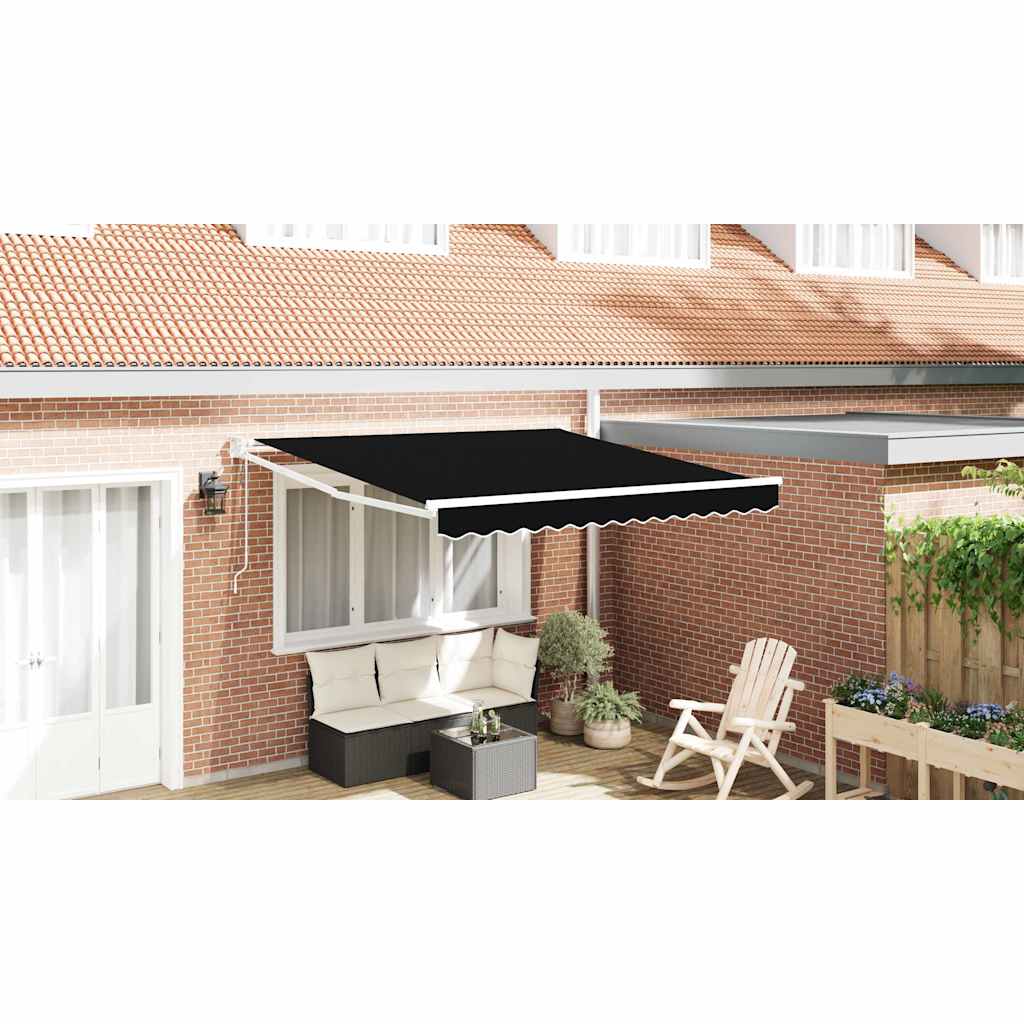 Povlačivi tende Crna 300 x 250 x 165 cm Poliester i metal