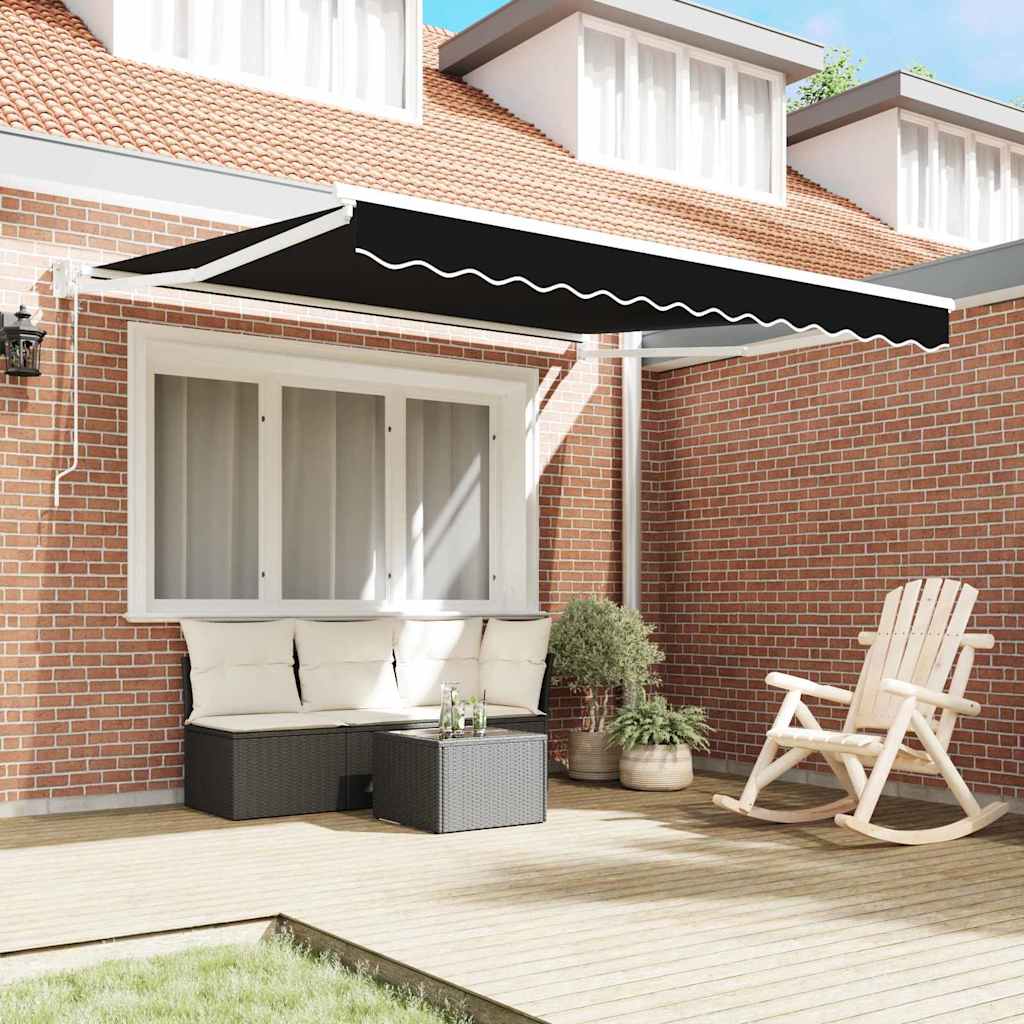 Povlačivi tende Crna 300 x 250 x 165 cm Poliester i metal