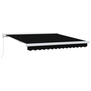 Skrovita tenda Crna 300 x 250 cm Tkanina i Metal