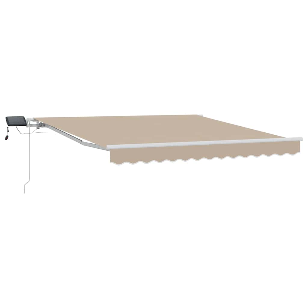 Skrovita tenda Bež 300 x 250 cm Tkanina i čelik