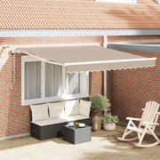 Skrovita tenda S LED lampica Bež 300 x 250 cm Poliester i metal