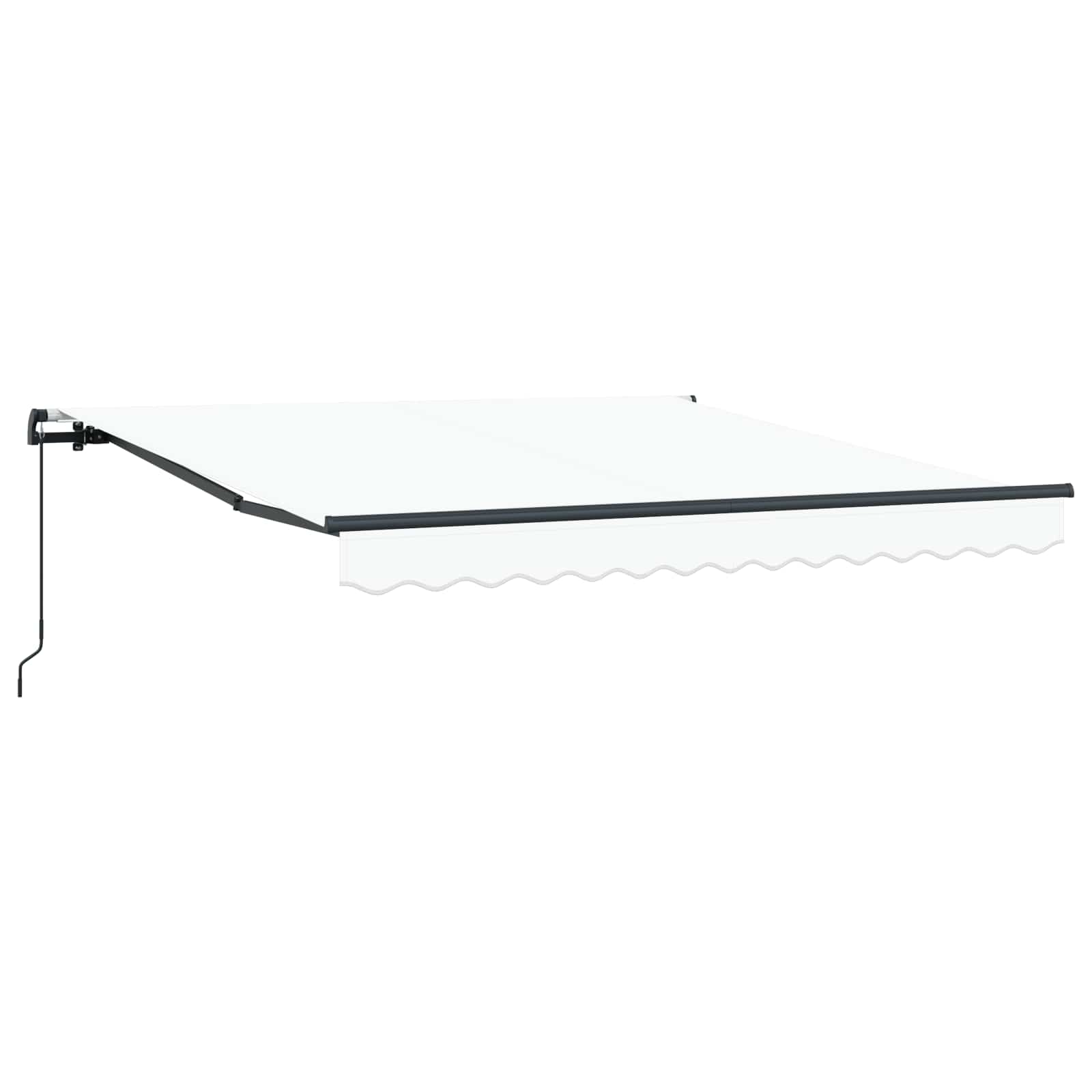 Skrovita tenda Bijelo 300 x 250 cm Poliester i čelik