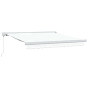 Skrovita tenda Bijelo 300 x 250 cm Tkanina i Metal