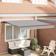 Skrovita tenda Svijetlo siva 300 x 250 cm Poliester i čelik
