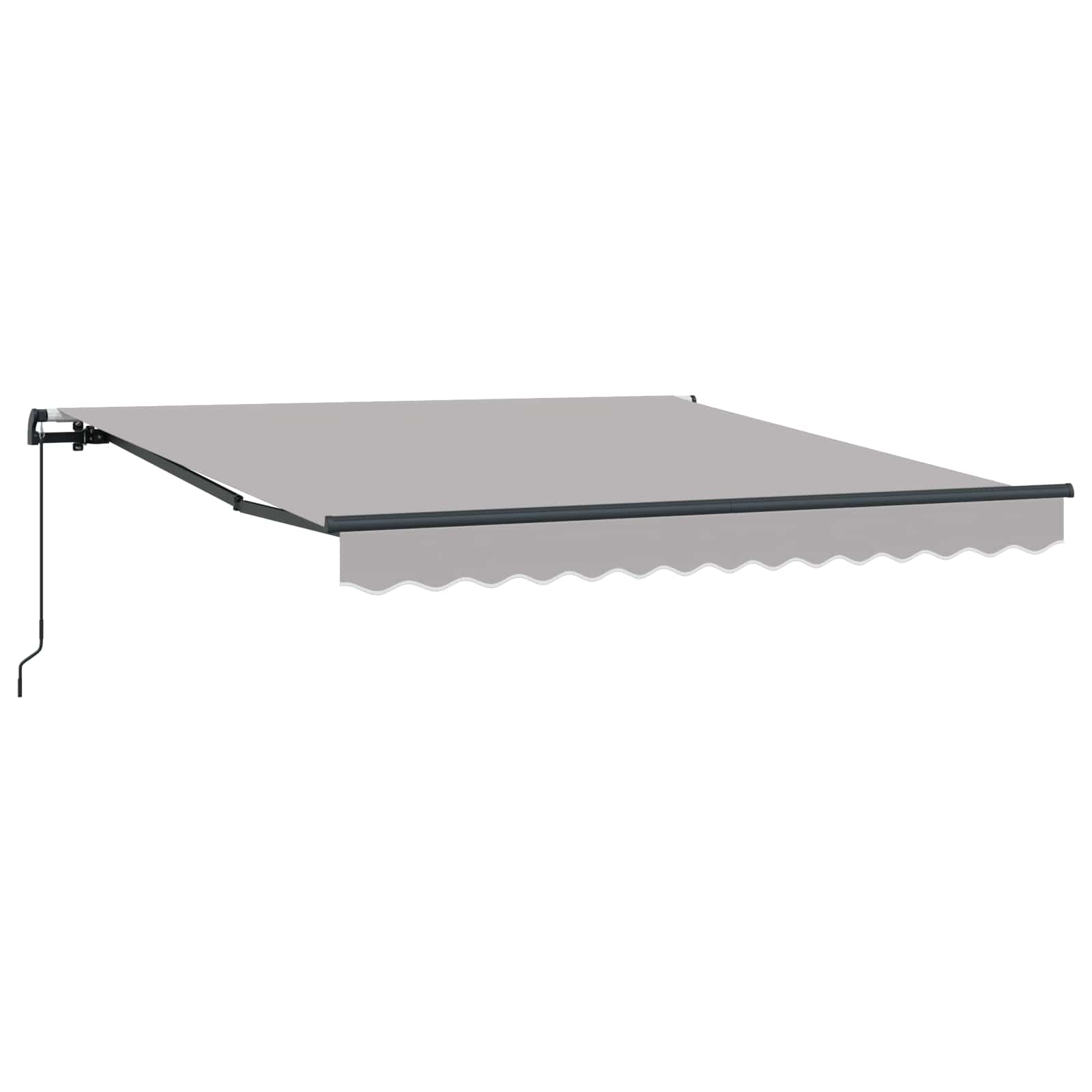 Skrovita tenda Svijetlo siva 300 x 250 cm Poliester i čelik