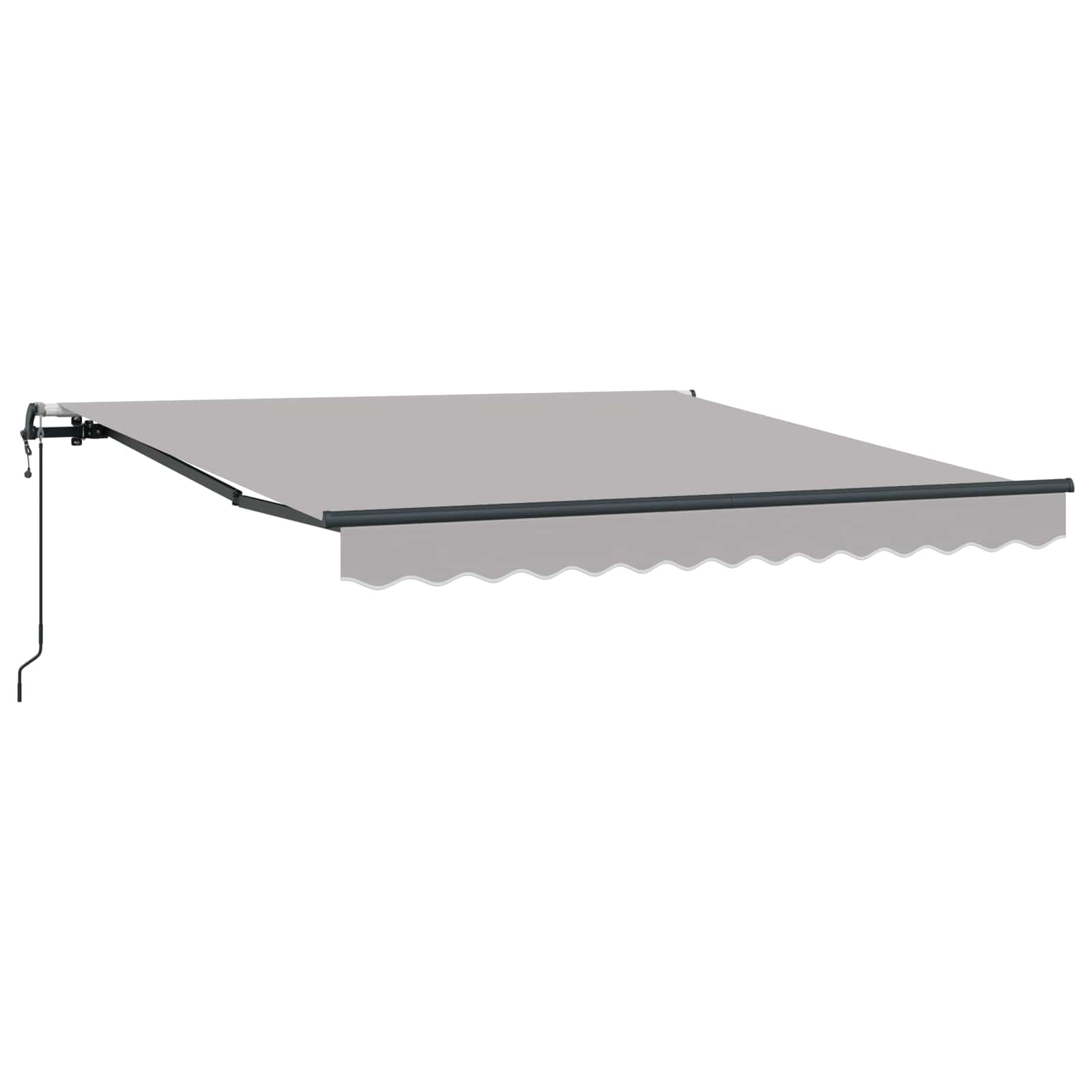 Skrovita tenda Svijetlo siva 300 x 250 cm Tkanina i Aluminij