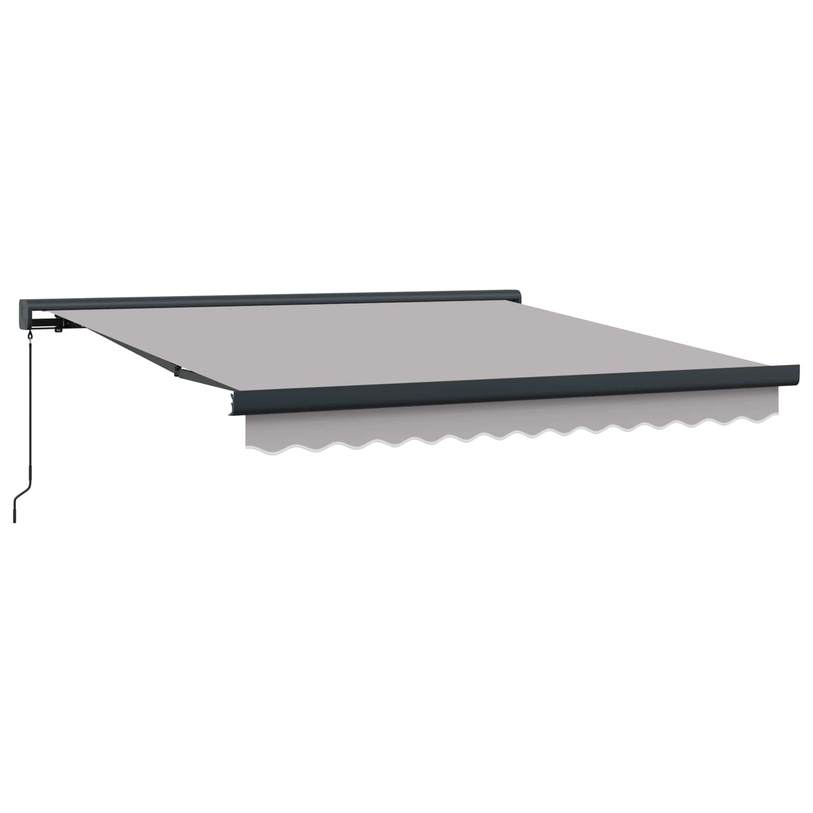 Skrovita tenda Svijetlo siva 300 x 250 cm Tkanina i Metal