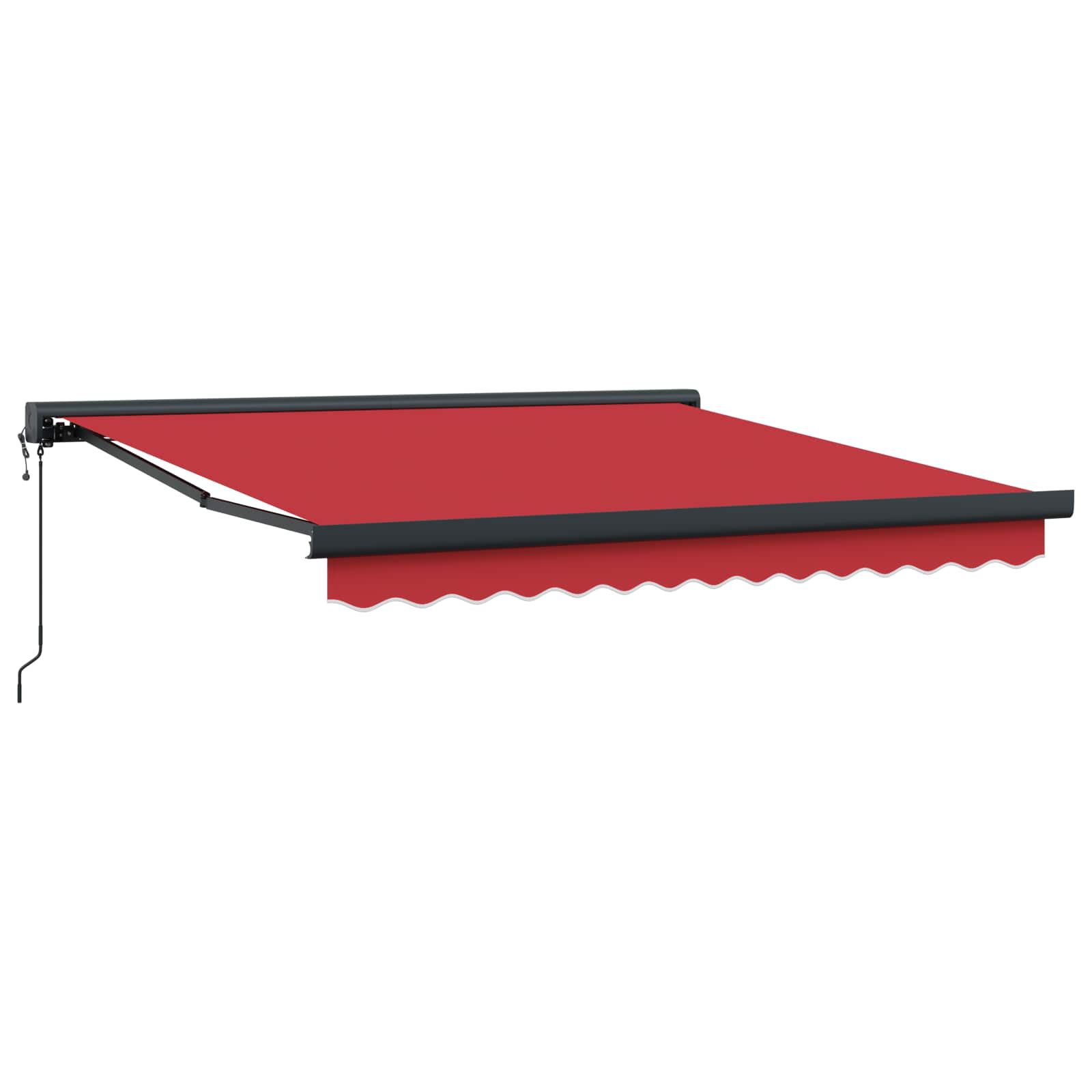 Nadstrešnica Crvena 300 x 250 x 165 cm Poliester i aluminij