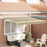 Električna retraktabilna tenda Zelena i žuta 300 x 250 cm