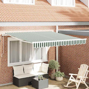 Električna retraktabilna tenda Zelena i bijela 300 x 250 cm