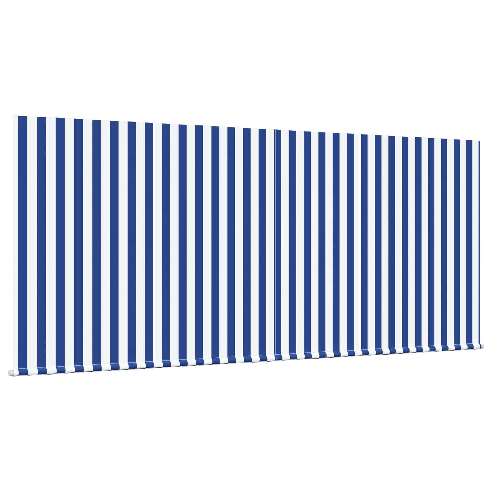 Skrovita tenda Plava i bijela 350 x 250 cm Poliester i aluminij