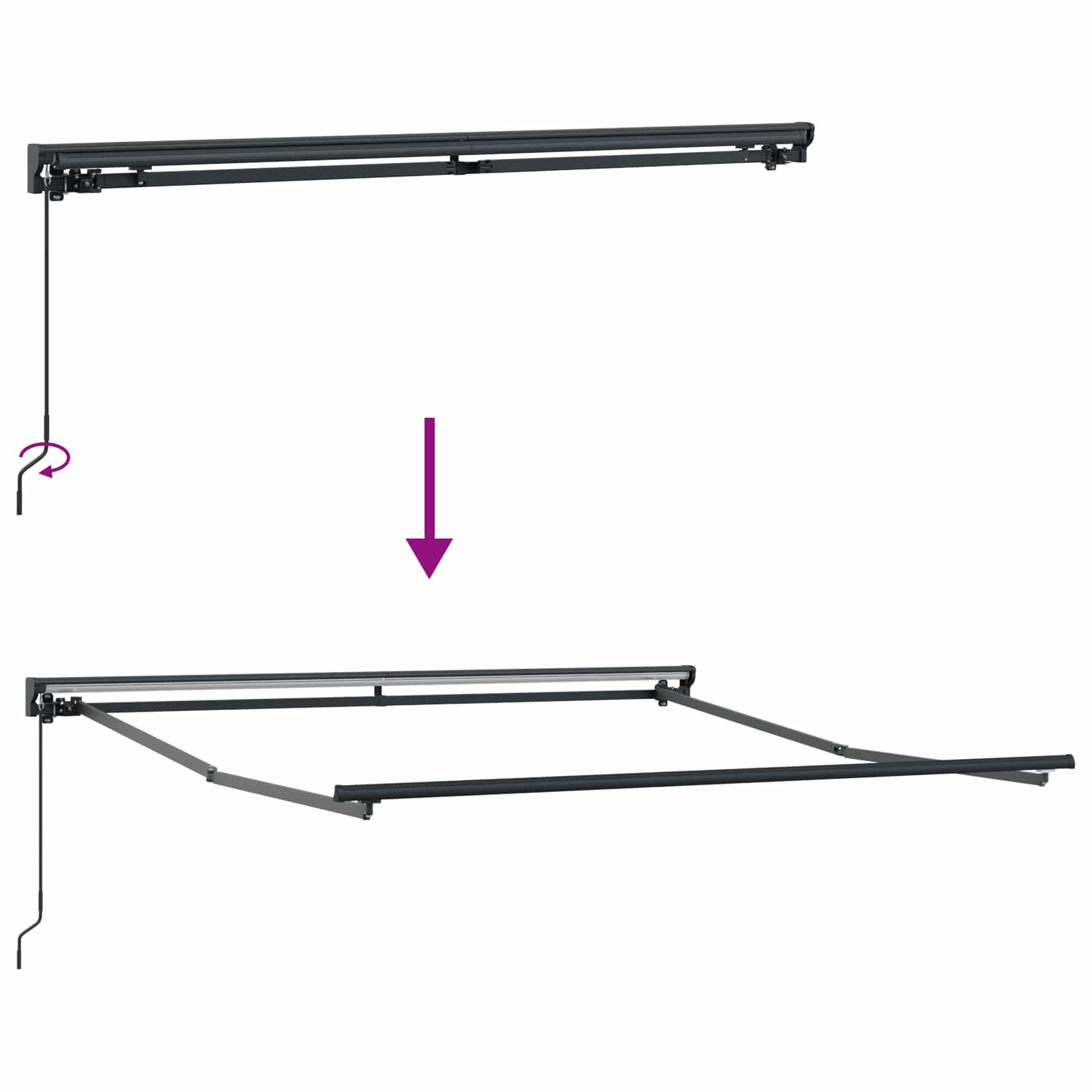 Okvir tende Krema 350 x 250 cm Poliester s PU premazom