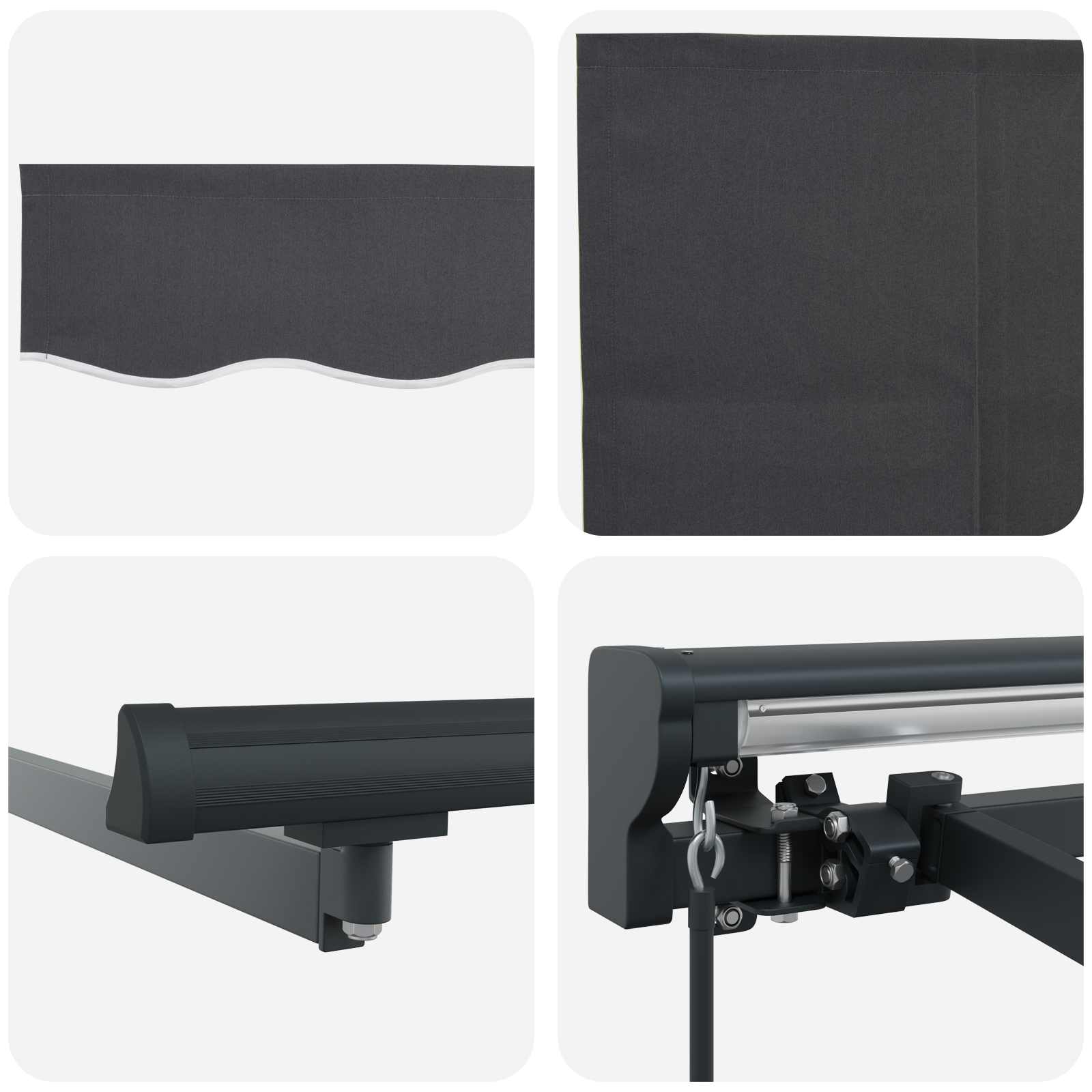 Okvir tende Žuta i bijela 350 x 250 cm Poliester s PU premazom
