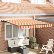 Skrovita tenda Žuta i narančasta 350 x 250 cm Poliester i čelik