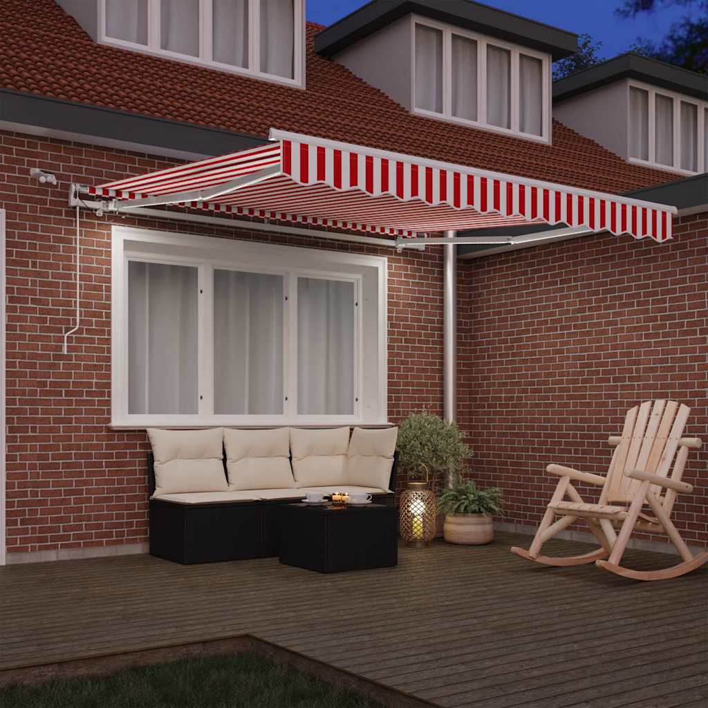 Povlačivi tende Crvena i bijela 350 x 250 cm Poliester