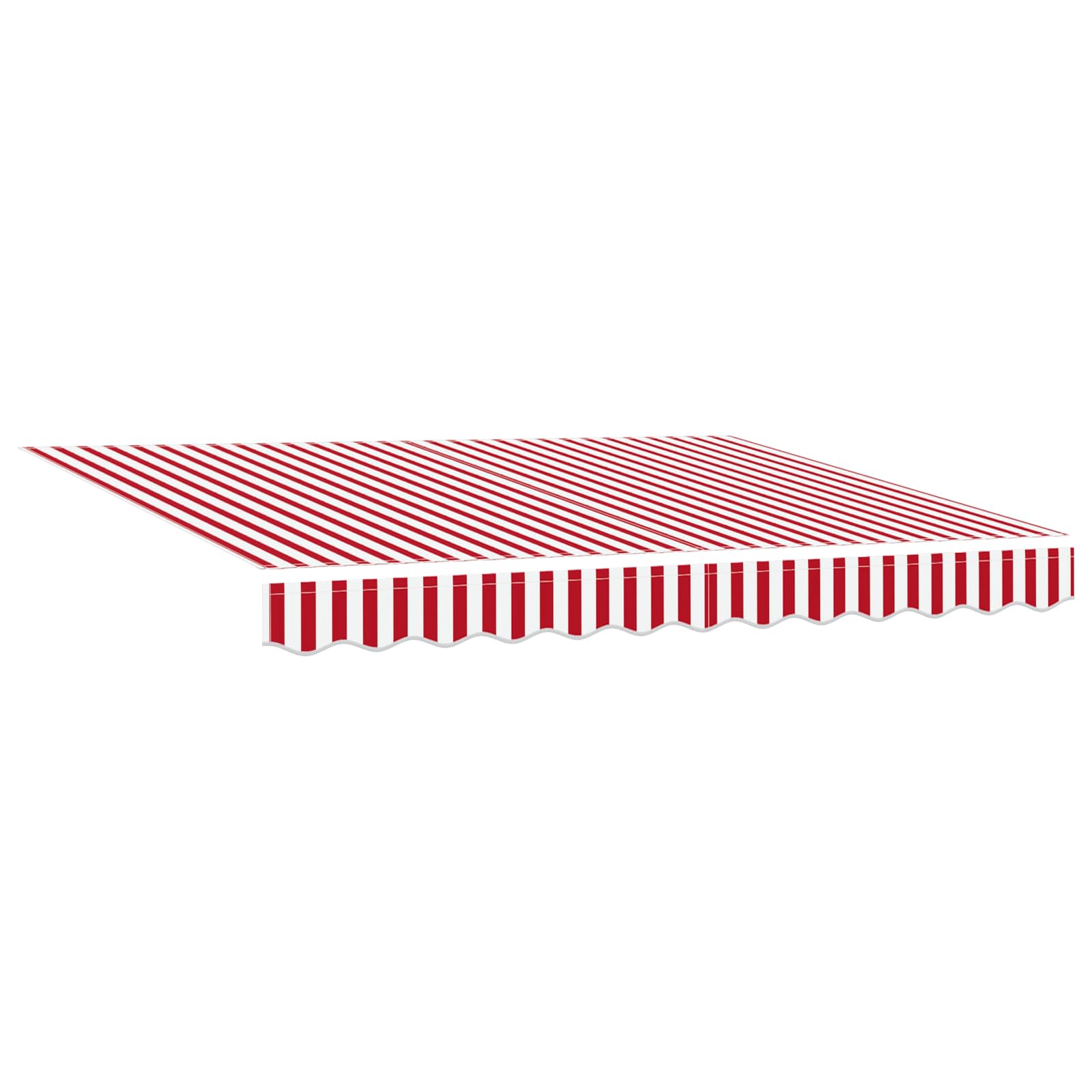 Skrovita tenda Crvena i bijela 350 x 250 cm tkanina