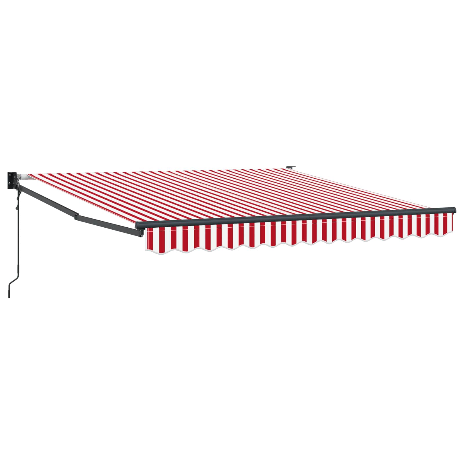 Skrovita tenda Crvena i bijela 350 x 250 cm