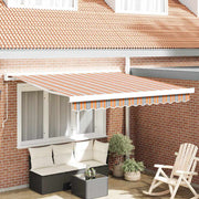Skrovita tenda Šareni 350 x 250 cm Tkanina i Metal