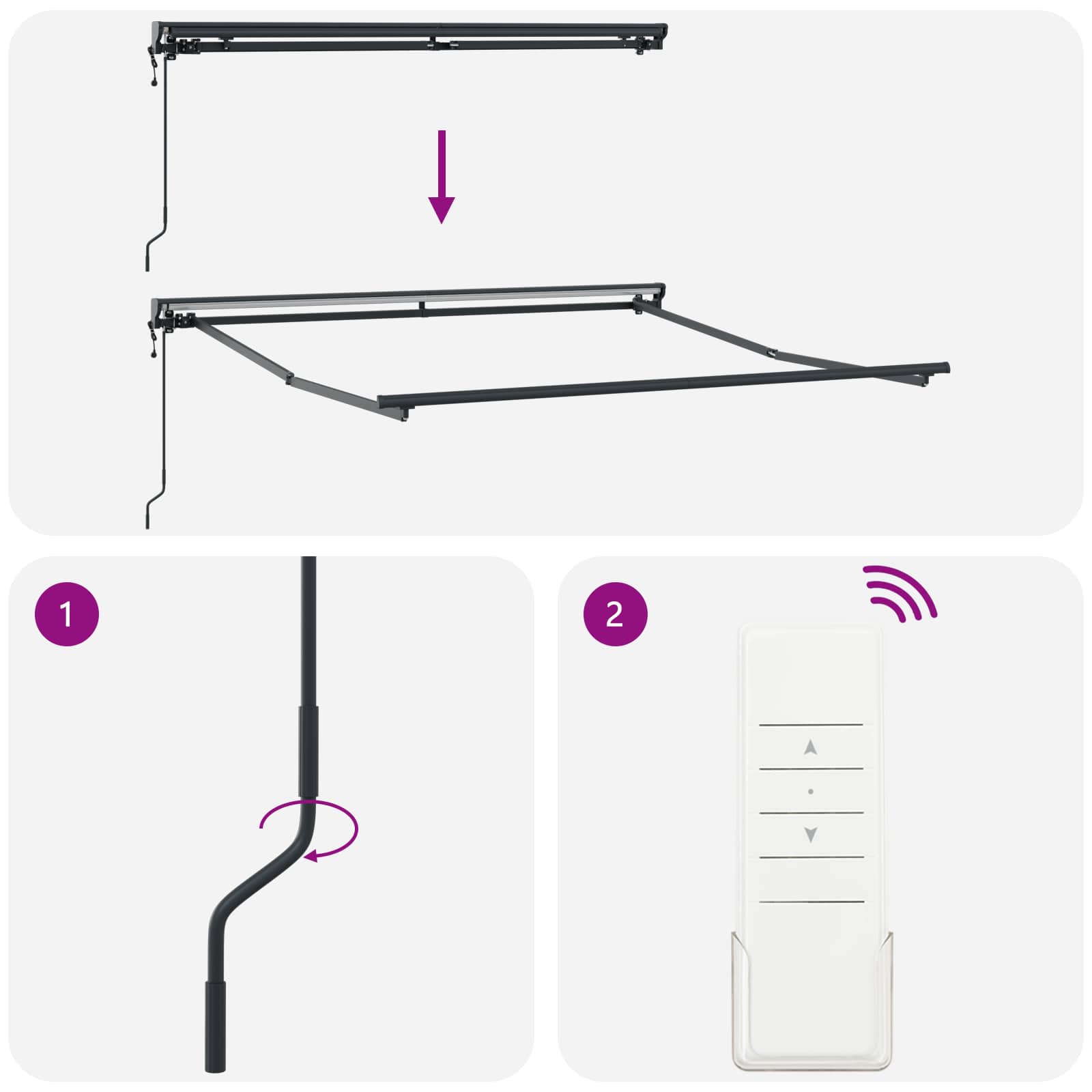 Okvir tende Žuta i Siva 350 x 250 cm Poliester s PU premazom