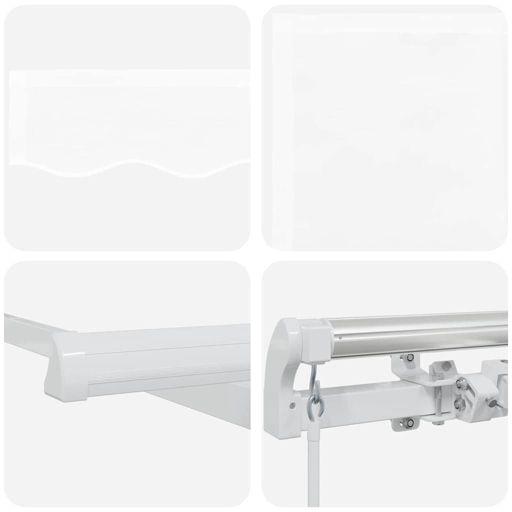 Skrovita tenda Bijelo 350 x 250 cm Poliester i aluminij