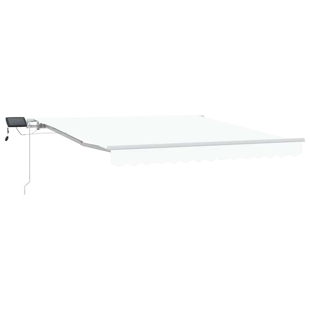 Skrovita tenda Bijelo 350 x 250 cm Tkanina i čelik
