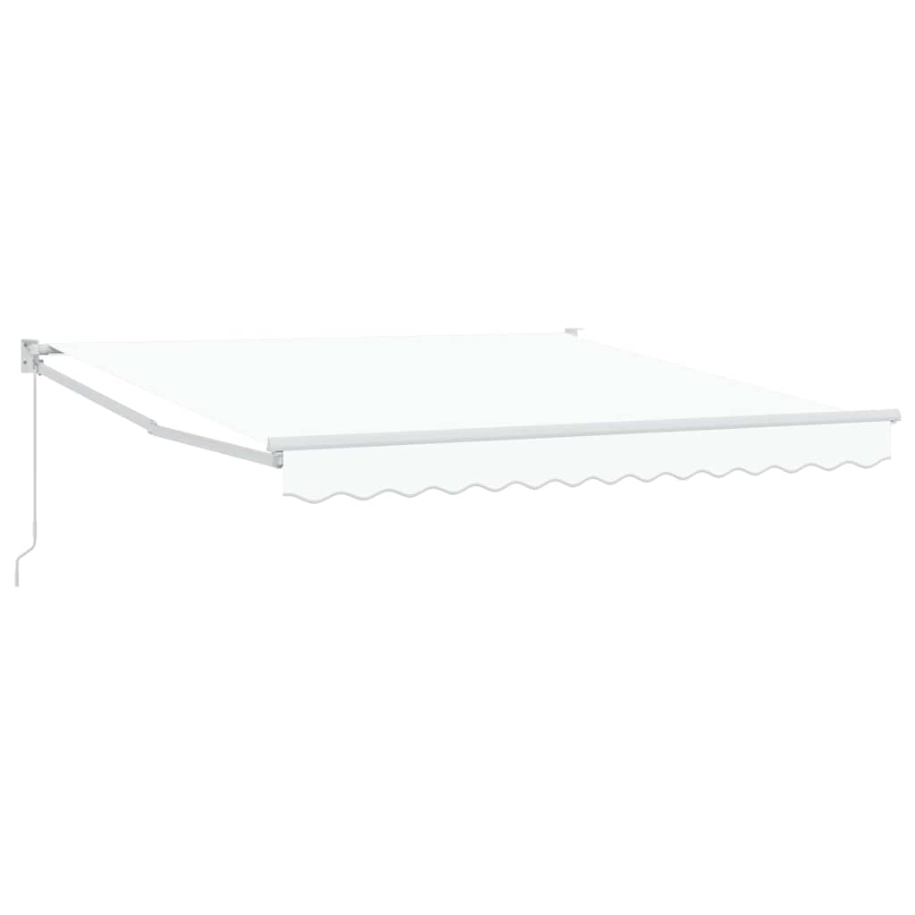 Skrovita tenda Bijelo 350 x 250 cm Poliester i aluminij