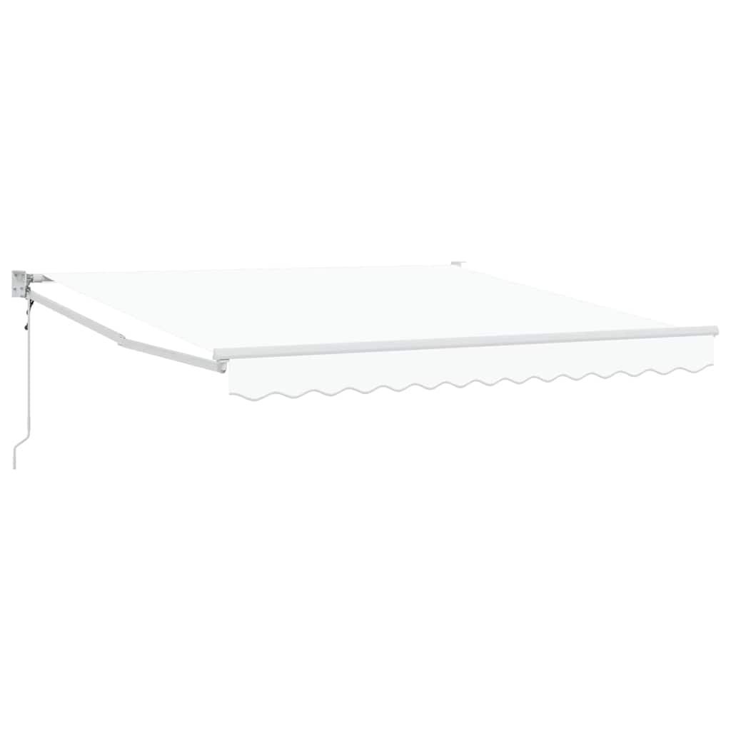 Skrovita tenda Bijelo 350 x 250 cm Poliester i aluminij