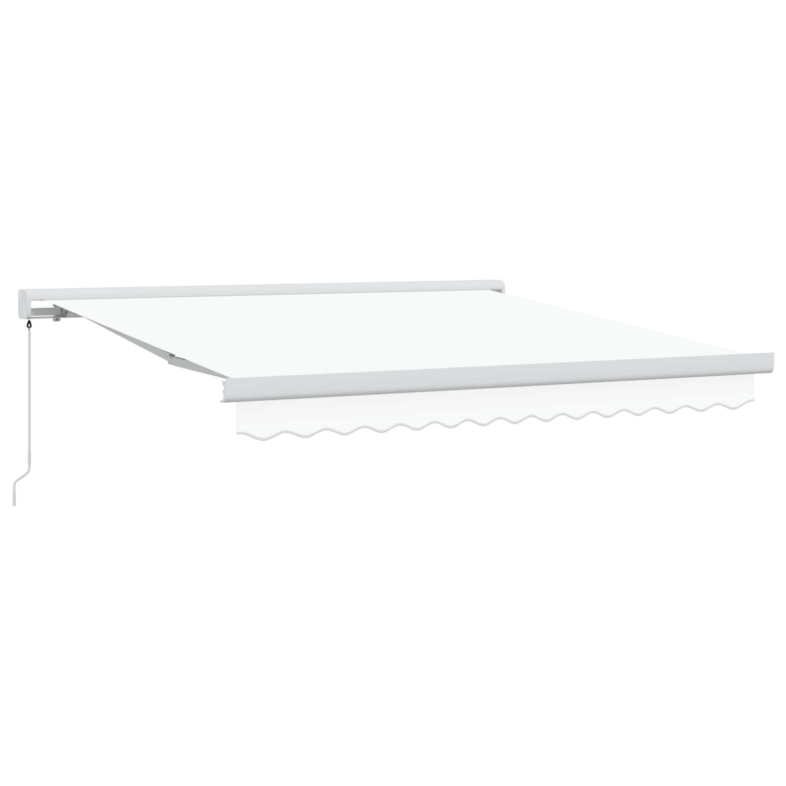 Skrovita tenda Bijelo 350 x 250 cm Tkanina i Metal