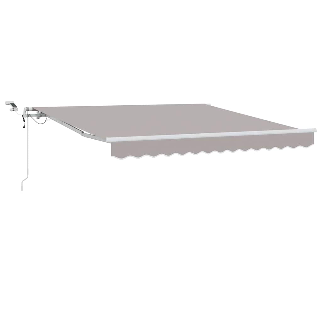 Skrovita tenda Svijetlo siva 350 x 250 cm Poliester i metal