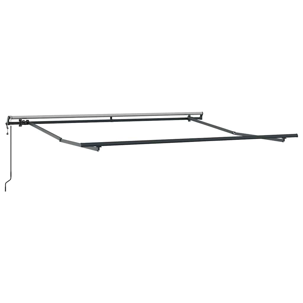 Skrovita tenda Zelena i žuta 350 x 250 cm Tkanina i Aluminij