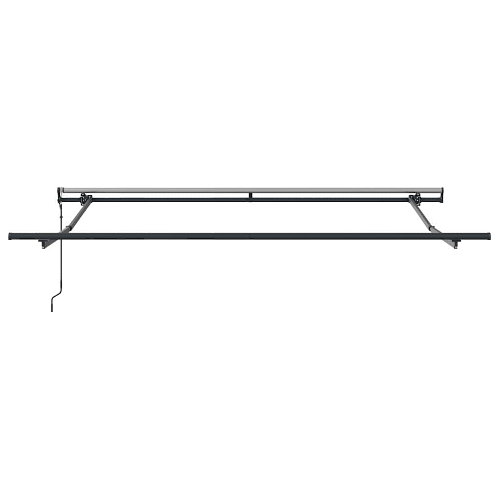 Skrovita tenda Zelena i žuta 350 x 250 cm Tkanina i Aluminij